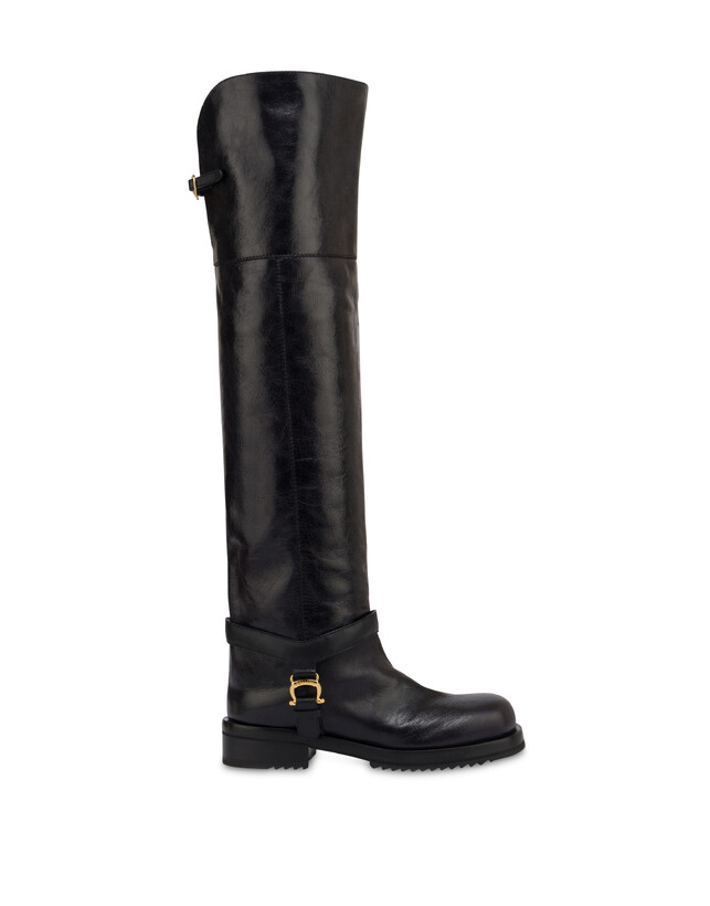 Mia-Overknee-Stiefel aus Kalbsleder Photo 1
