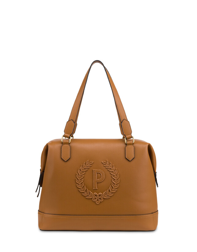 Barrel Bag Crown in Grained Pu Photo 1