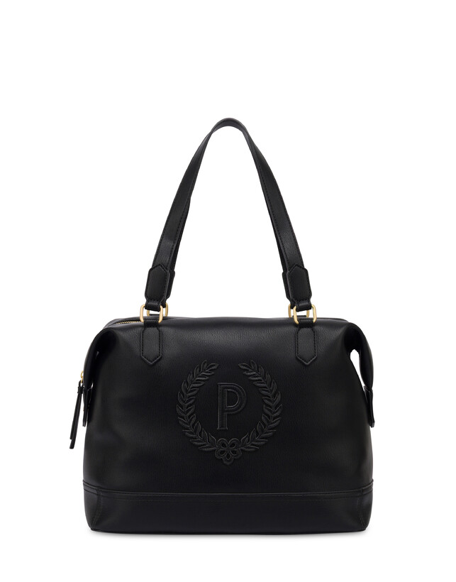 Barrel Bag Crown in Grained Pu Photo 1