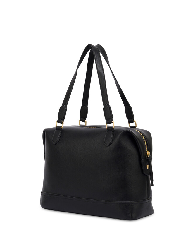 Barrel Bag Crown in Grained Pu Photo 2