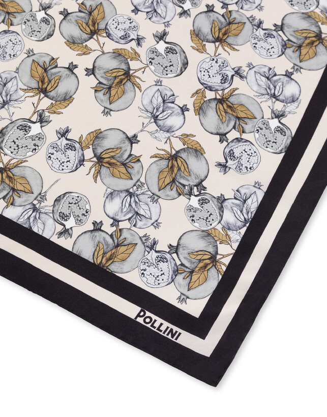 Foulard in seta a fantasia Melograni Photo 3