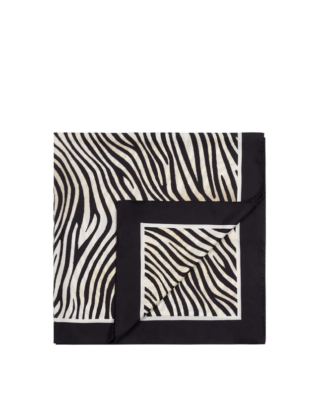 Foulard in seta con stampa Animalier Photo 1