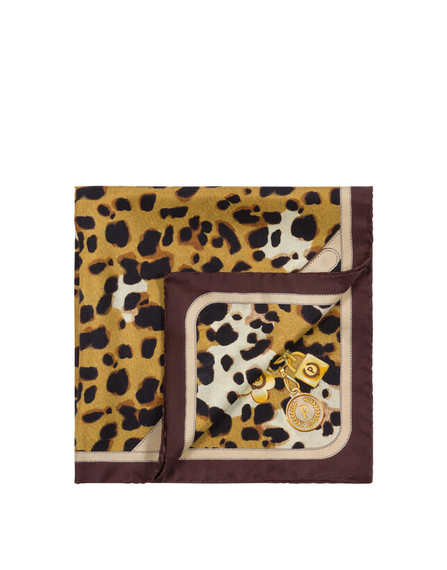 Foulard in seta con stampa maculata Photo 1