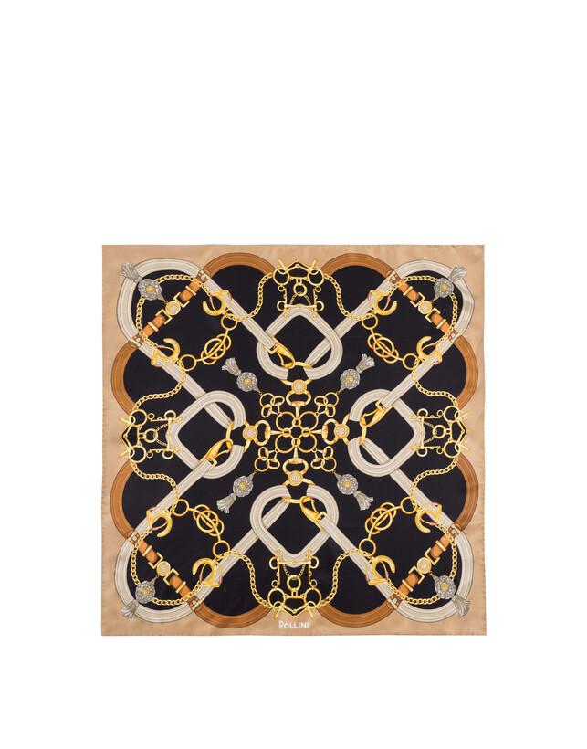 Foulard in seta con stampa a intreccio Photo 2