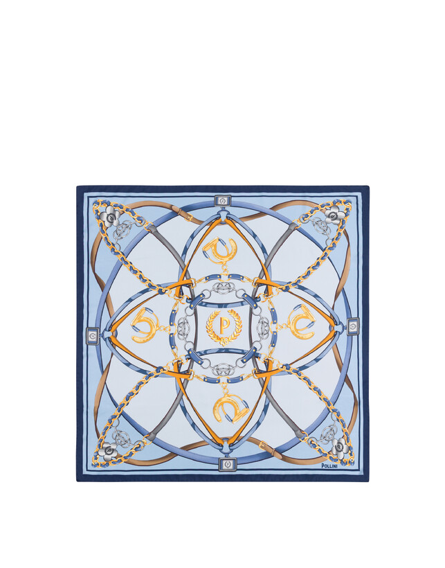 Foulard in seta con stampa Cinghie e Staffe Photo 2