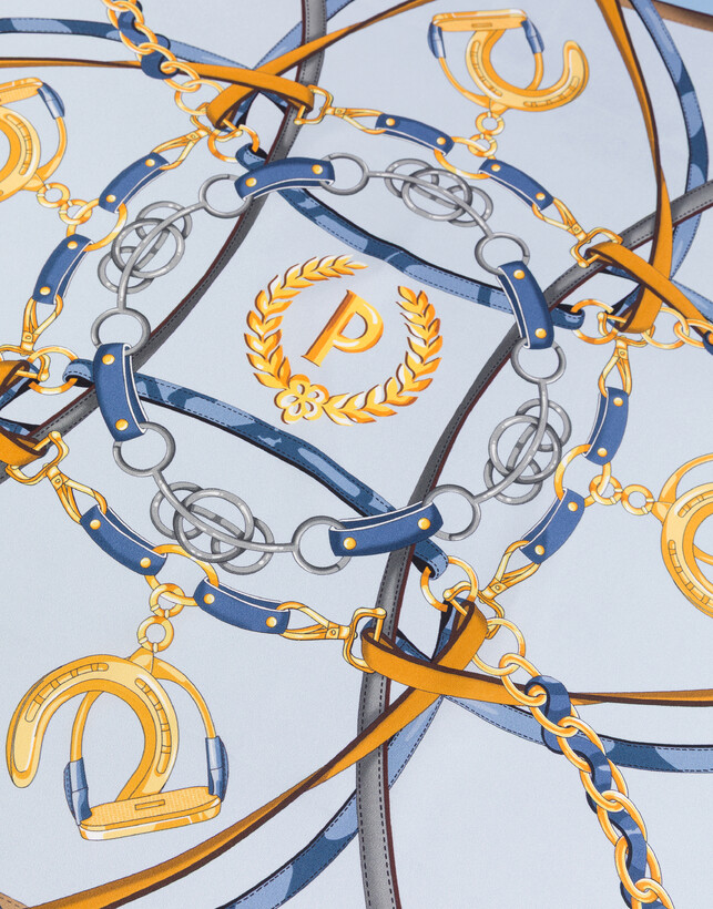 Foulard in seta con stampa Cinghie e Staffe Photo 3