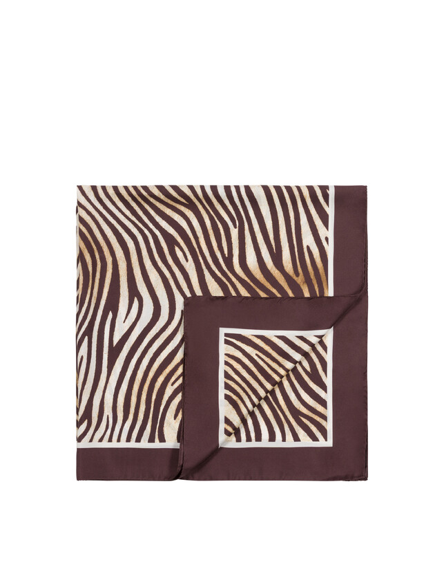Foulard in seta con stampa Animalier Photo 1