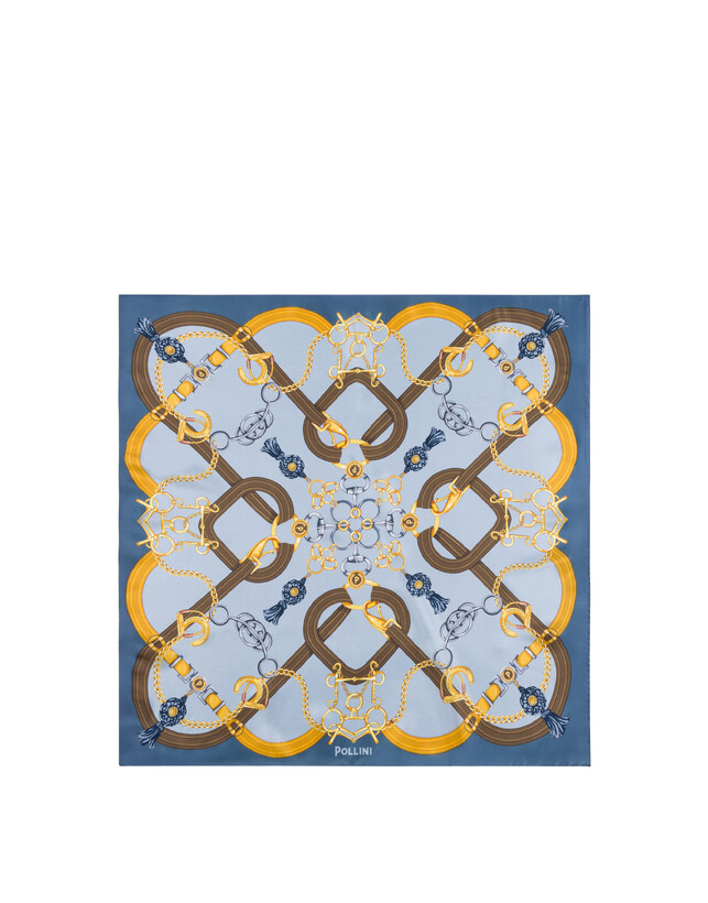 Foulard in seta con stampa a intreccio Photo 2