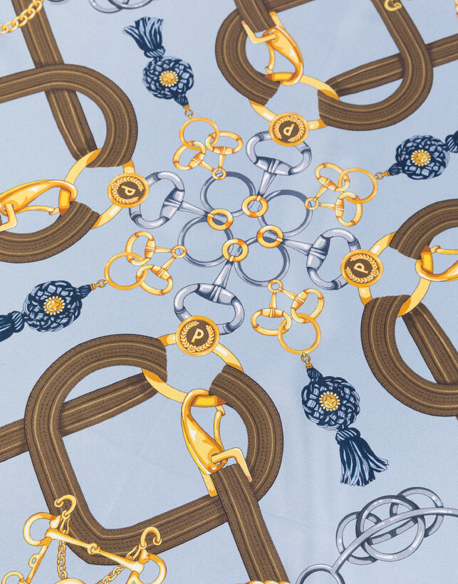 Foulard in seta con stampa a intreccio Photo 3