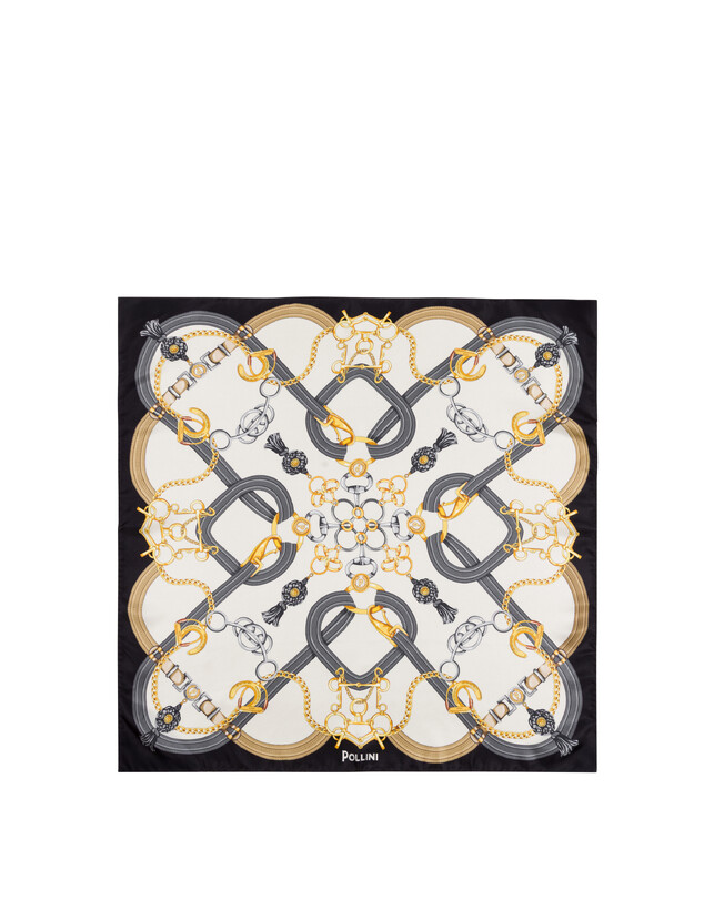 Foulard in seta con stampa a intreccio Photo 2