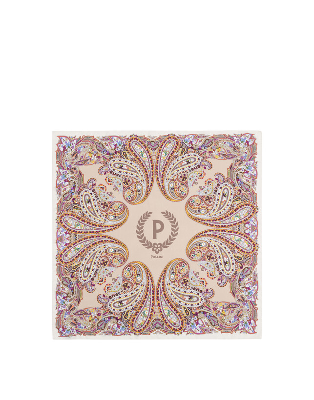 Foulard in seta con stampa Paisley Photo 2