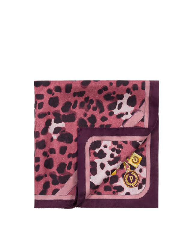 Foulard in seta con stampa maculata Photo 1