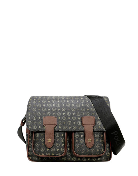 Borsa Messenger Small Heritage Logo Classic Nero/marrone
