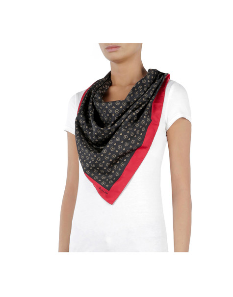 Foulard In Raso Heritage Logo Classic Nero/lacca
