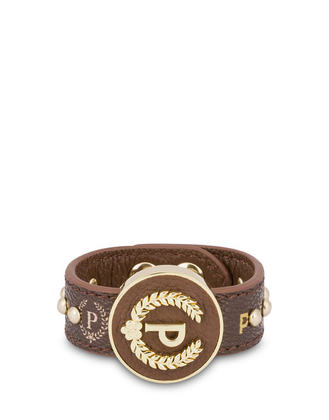 Bracciale Con Maxi Borchia P-alloro Heritage Bijoux Marrone/marrone