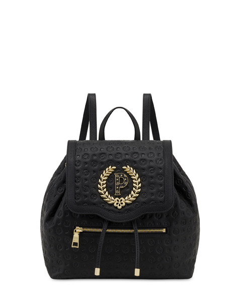 Heritage Logo Embossed Backpack Black