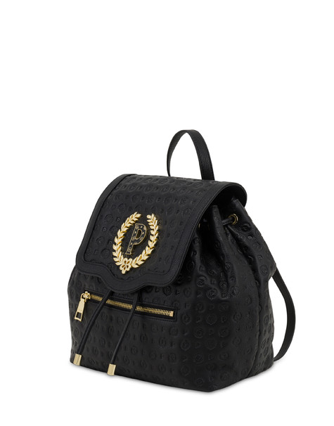 Heritage Logo Embossed Backpack Black