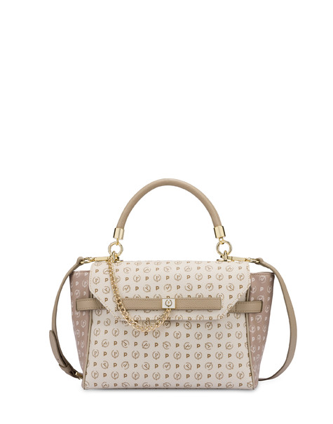 Borsa A Tracolla Bicolore Heritage Soft Touch Avorio/beige/ghiaccio