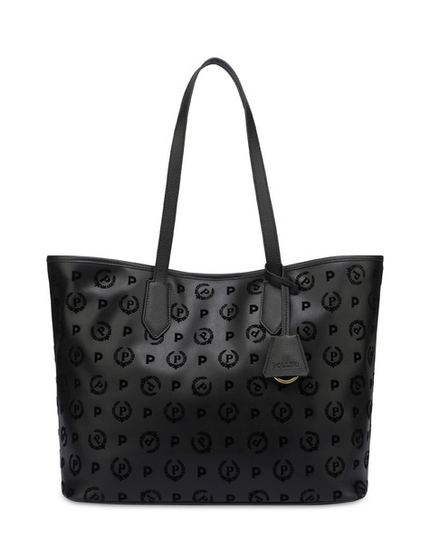 Heritage Flock Shopping Bag Black/black