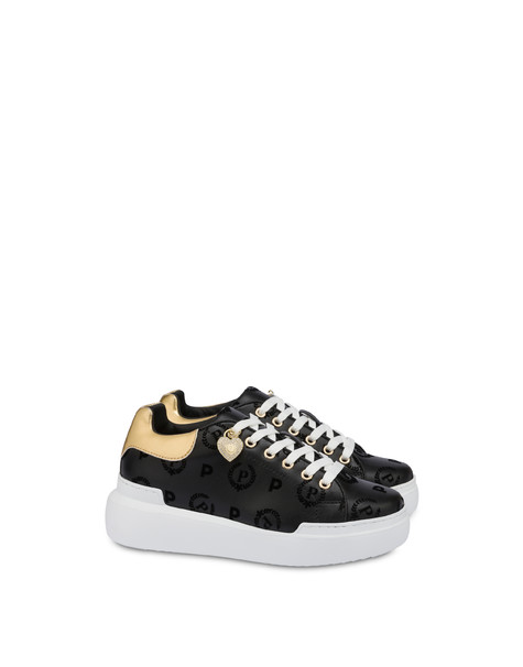 Sneakers Con Charm Heritage Flock Nero/nero