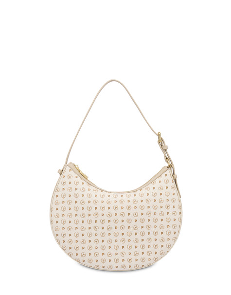 Heritage Logo Classic Pvc Hobo Bag Ivory/ice