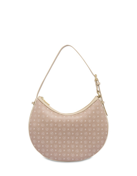 Heritage Soft Touch Pvc Hobo Bag Ivory/beige/ice