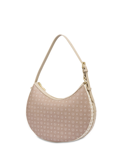 Heritage Soft Touch Pvc Hobo Bag Ivory/beige/ice