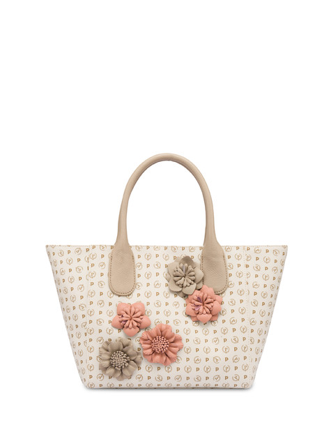 Heritage Flowers Medium Tote Bag Ivory/ice