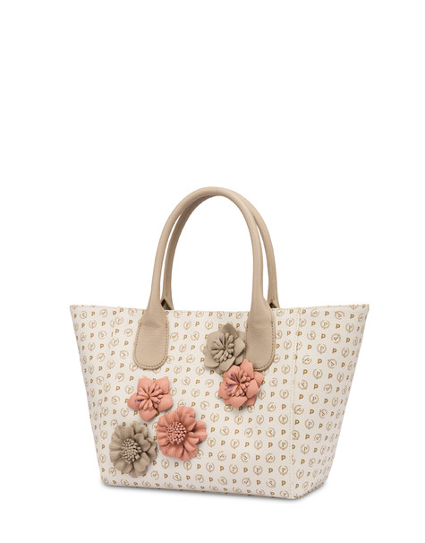 Heritage Flowers Medium Tote Bag Ivory/ice