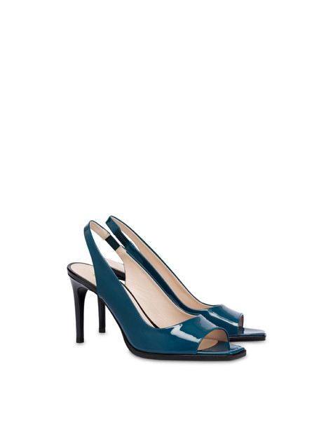 Slingback In Vernice Attitude Pavone/nero