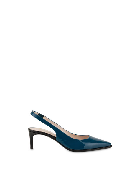 Slingback In Vernice Attitude Pavone/nero