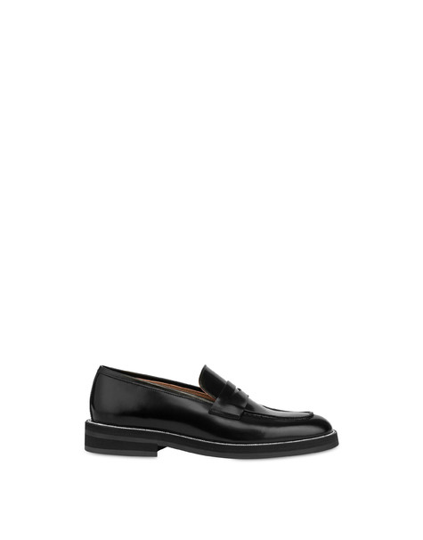 Mannish Bling Bling Loafer In Abraded Calfskin Black/strass