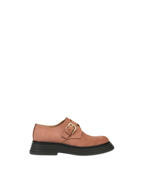 Stairway Monk Strap In Nubuck Old Rose