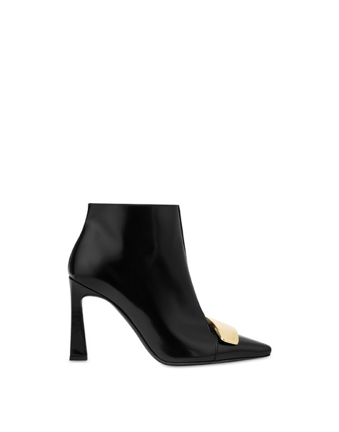 Bullion Abraded Calfskin Ankle Boot Black