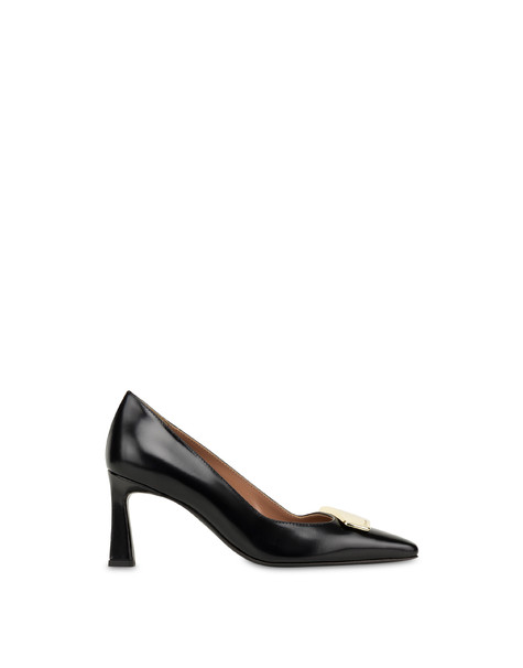 Bullion Abraded Calfskin Pumps Black