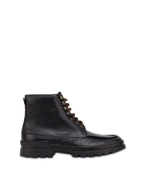 Combat Boot In Nappa Vintage Ice Cracker Nero