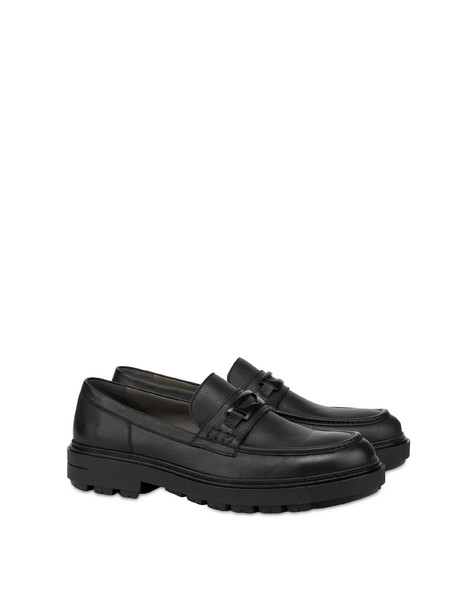 Kent Calfskin Moccasins Black