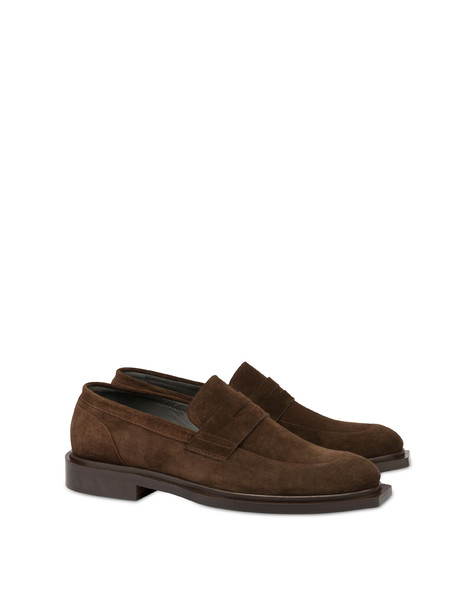 Lighthouse Split Leather Moccasins Dark Brown