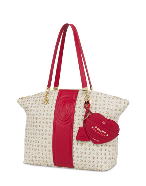 Heritage Tote Bag 70 Ivory/red