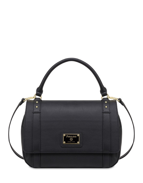 Serena Top Handle Bag Crafted From Calf Leather Black