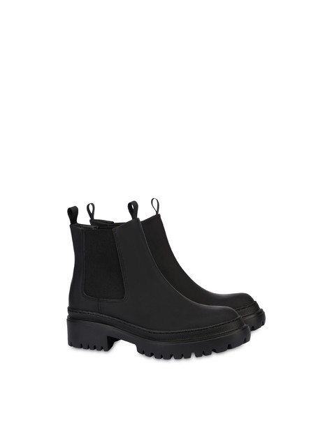 Winter Step Beatle Boot In Rubber Calfskin Black