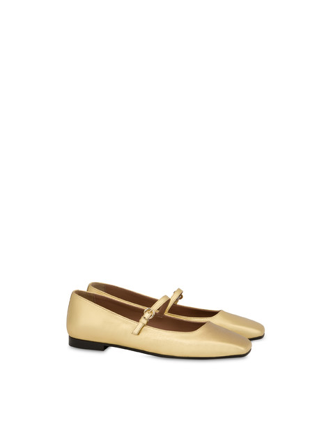 Ballerine In Nappa Laminata Nina Oro