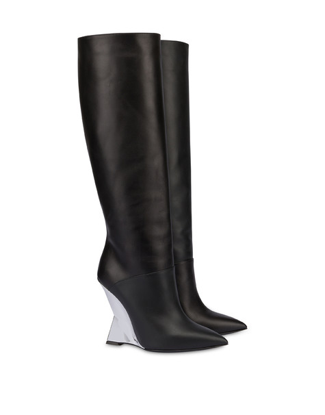 Extravagance Calfskin Boots Black/silver