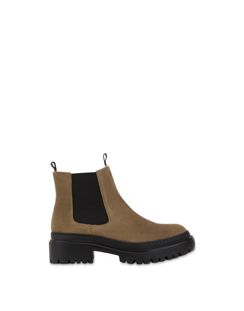 Winter Step Beatle Boot In Split Leather Sand