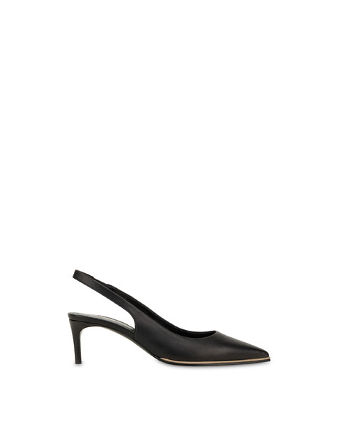 Attitude Nappa Leather Slingbacks Black