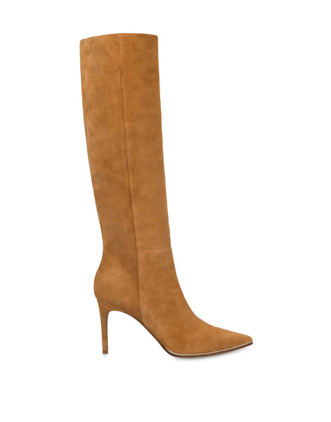 Attitude Split Leather Boots Caramel