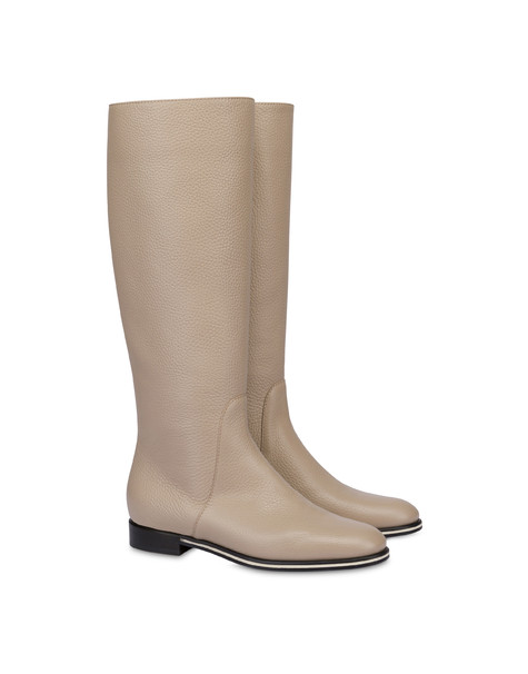 Core Flat Calfskin Boot Ivory