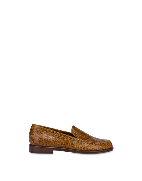 Oxford Crocodile-print Calfskin Loafers 