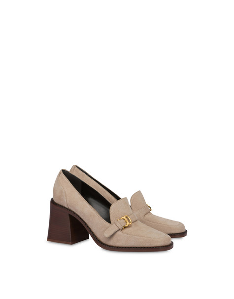 Eva Split Leather Pump Ivory