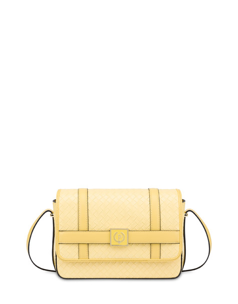 Borsa A Tracolla Stampa Intreccio Overlay Giallo/giallo